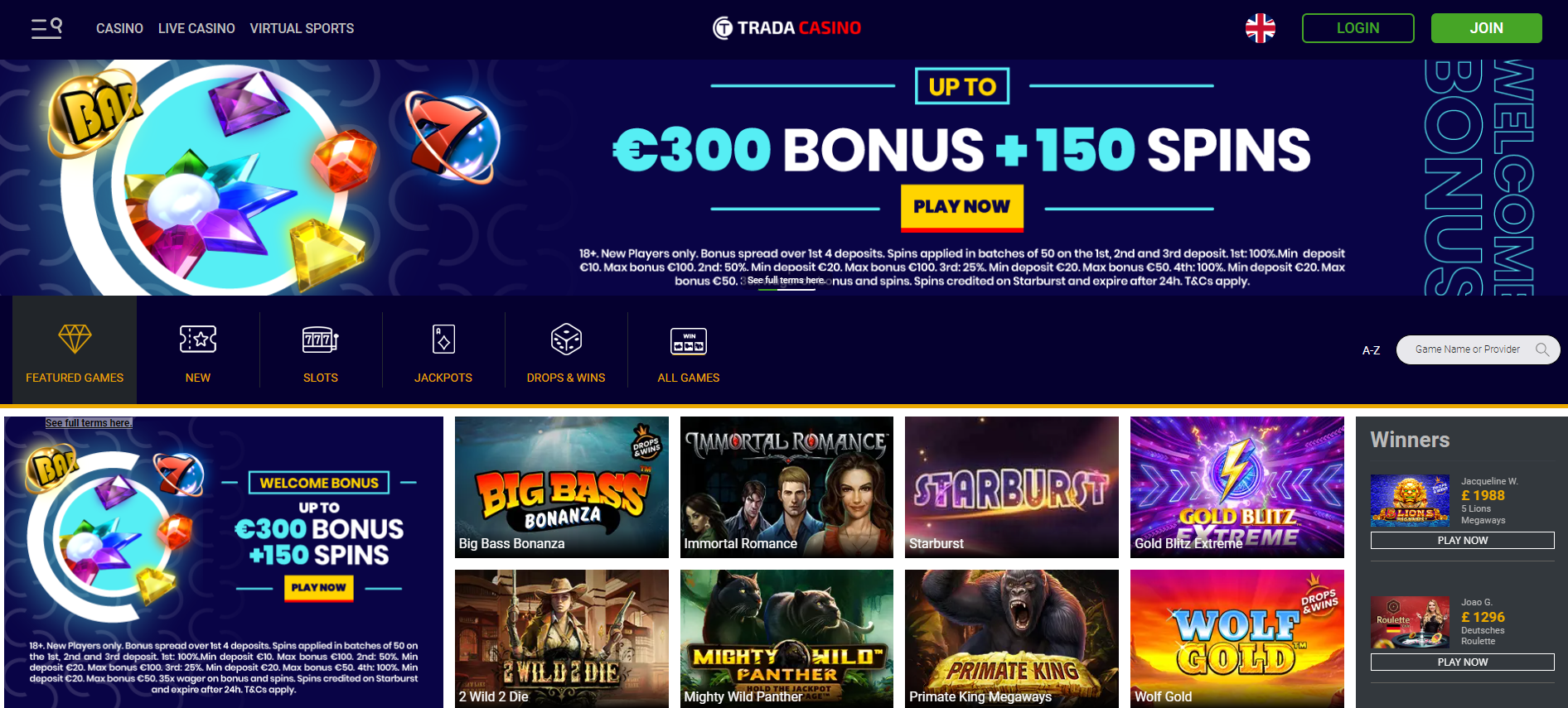 Trada Casino review - image 1