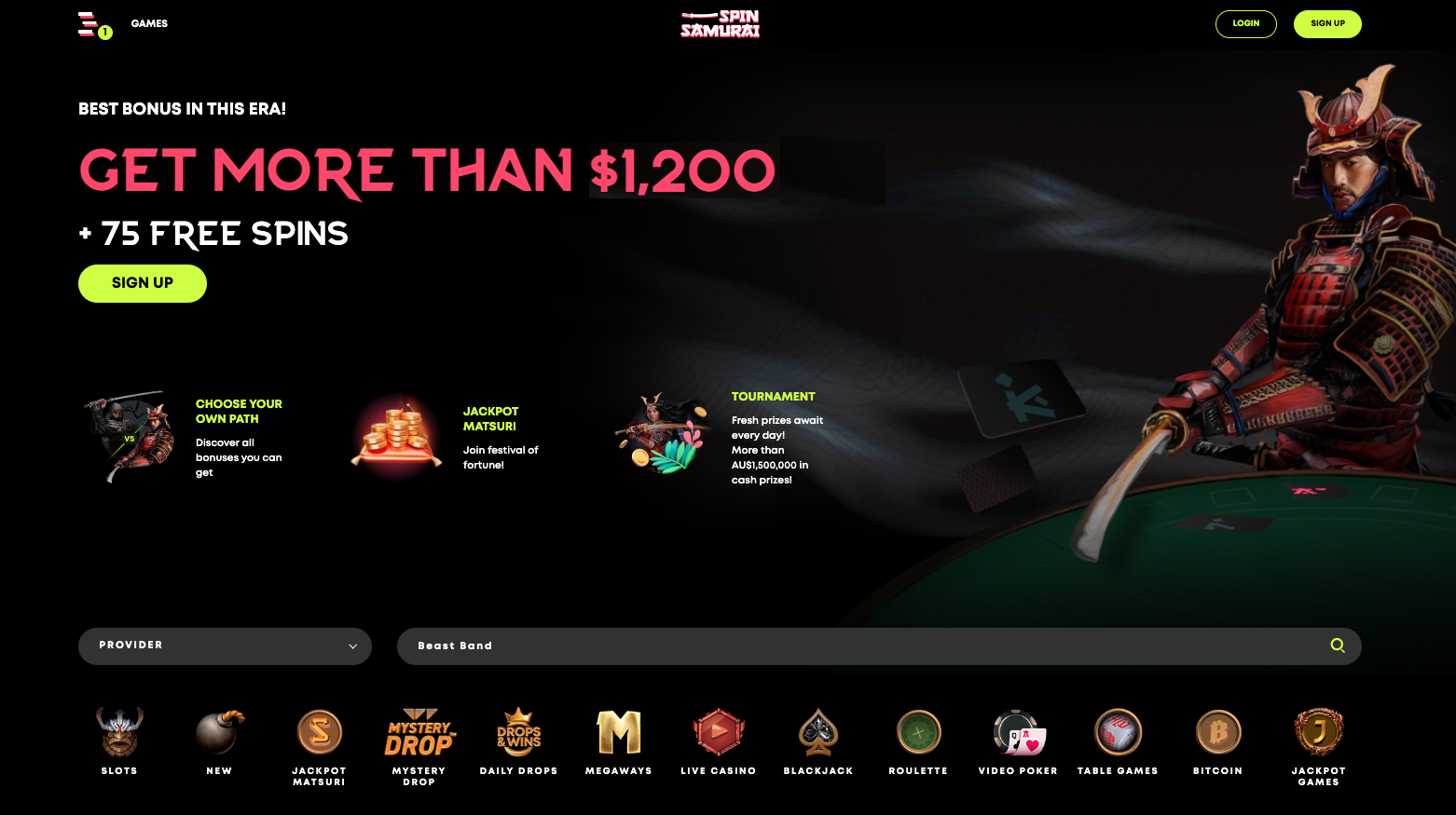 Spin Samurai Casino Review - image 1